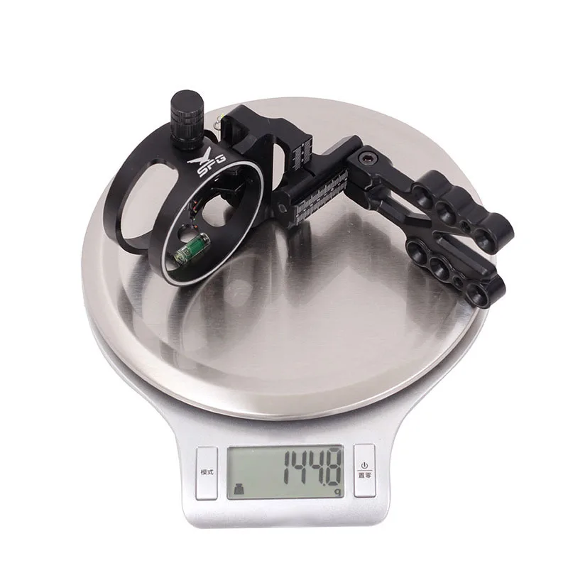 

Assembly Compound Bow Sight Outdoor Sports 5 Pin Accessories Adjustable Aluminum Alloy Clear scale Parts Durable