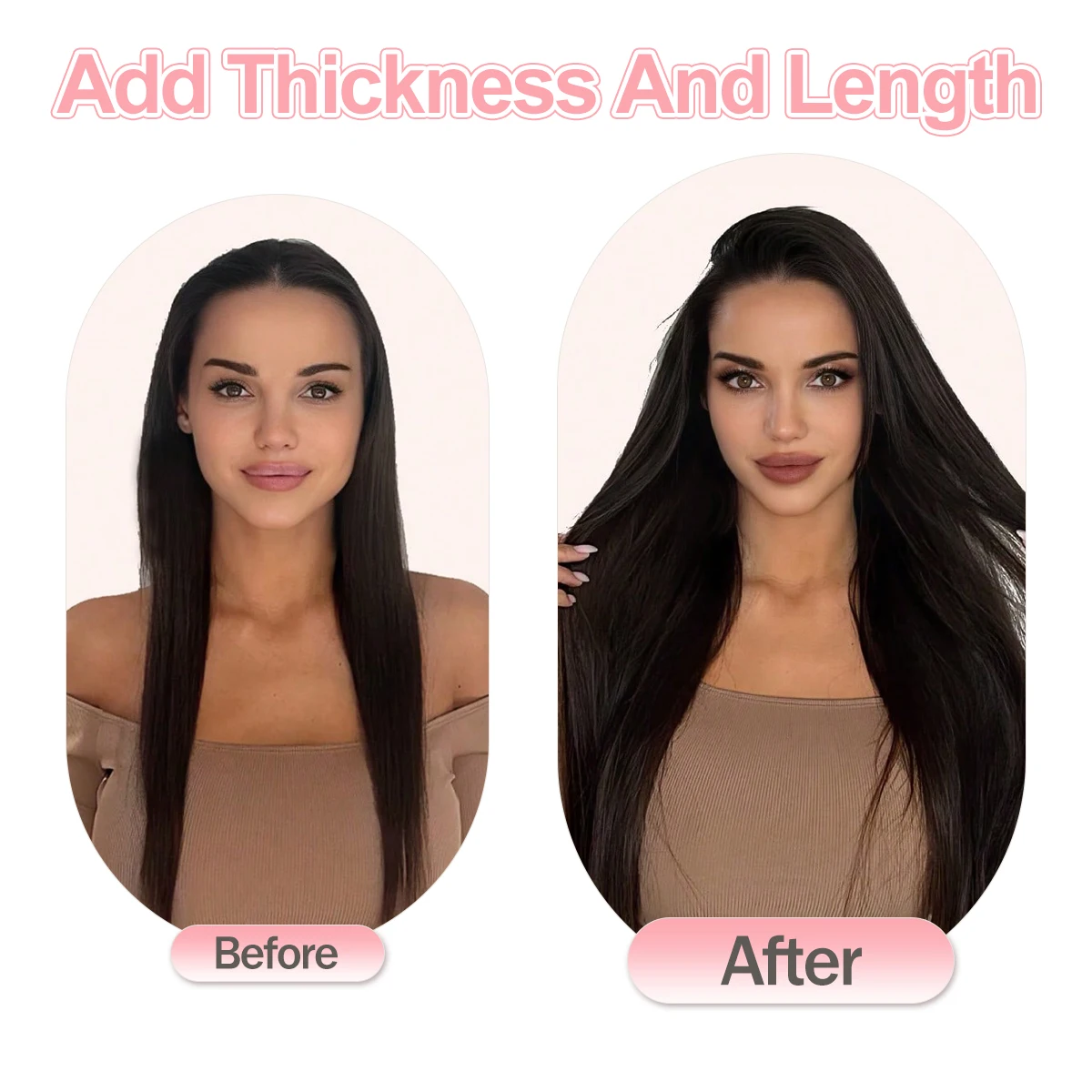 Фото YWUEXT HAIR Loop Наращивание волос с микрокольцами Простота установки Натуральное прямое наращивание лески 16-22 дюйма 50 г №5