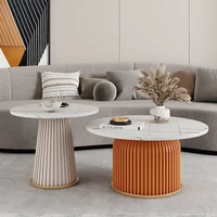 light luxury nordic simple modern round rock table combination family living room small house type creative side table