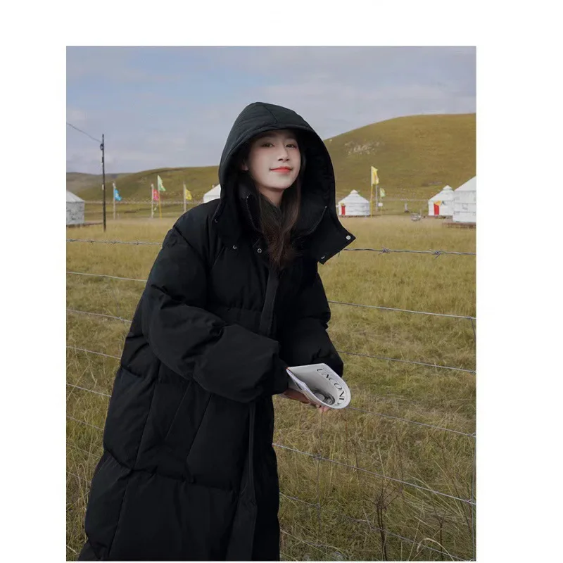 Parkas Women Padded down Jacket Women's Loose Long below the Knee Overcoat Bread Coat Fashion Winter Coat Women