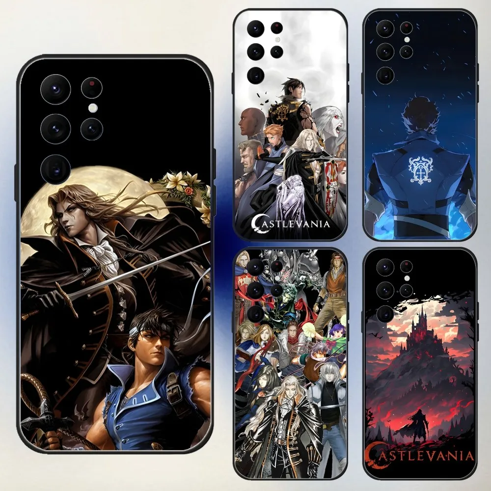 Чехол для телефона Castlevania Game Samsung S24 23 22 30 21 10 9 Ultra Plus Lite FE 5G черный мягкий чехол