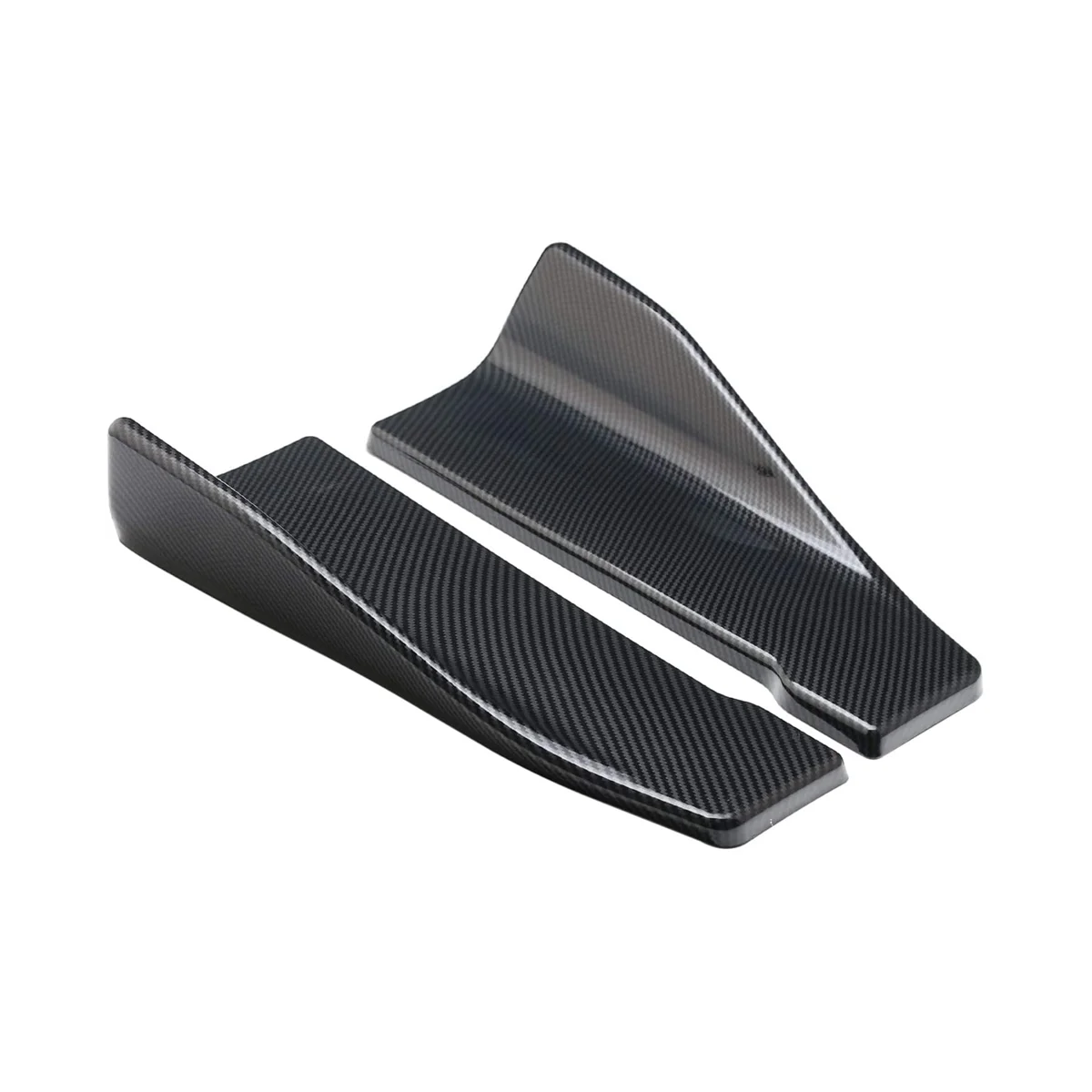 

Universal Car Side Skirt Bumper Spoiler Splitter Protector Scratch Accessories 35cm/13.78Inch 2PCS (ABS Carbon Fiber)