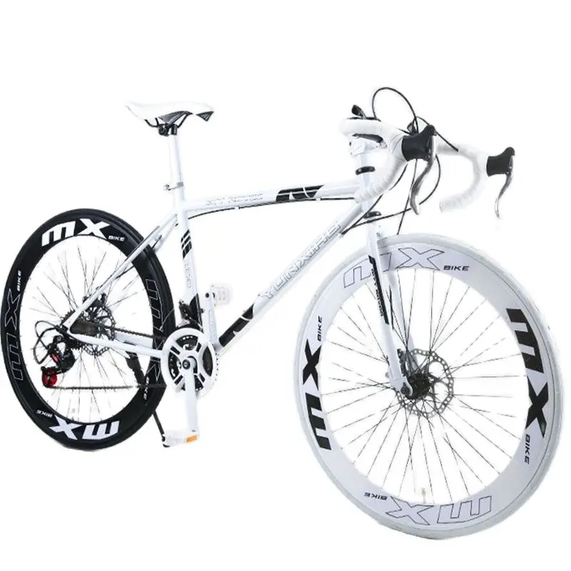 

24 Inch Road Bicycle Variable Speed Solid Tire 60 Pcs Aluminum Alloy Knife Ring Mechanical Double Disc Brake