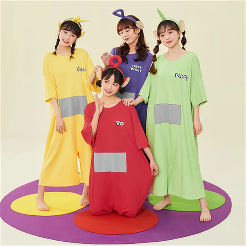 Летние крутые домашние пижамные Комбинезоны 4 цветов для косплея с коротким