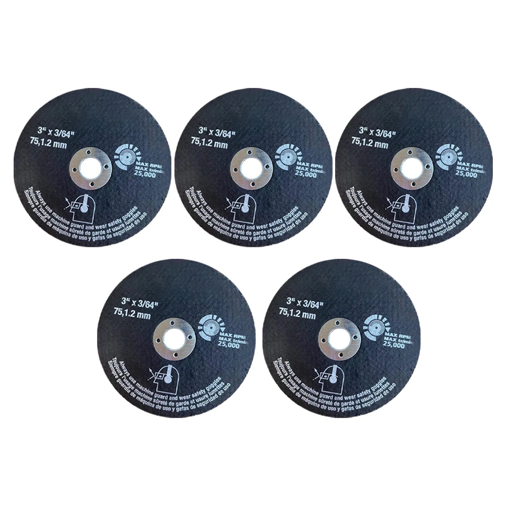 

5Pcs Circular Resin Saw Blade 75mm Grinding Wheel Cutting Disc 10mm For Stainless Steel Pipe Cutter Angle Grinder Accessories