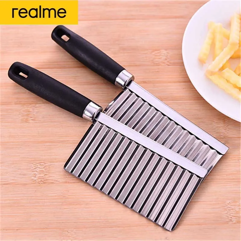 

Potato French Fry Cutter Stainless Steel Kitchen Accessories Wave Knife Serrated Blade Chopper Carrot Slicer Vegetable Tools