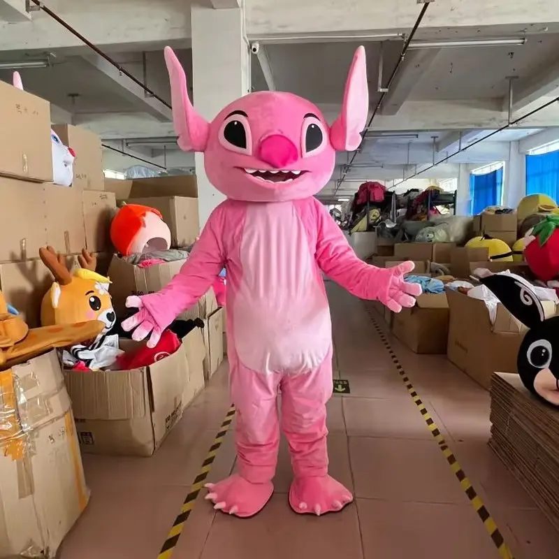 Фото Новый Diney Lilo & Stitch модное качество синий персонаж мультфильма костюм талисмана милое рекламное нарядное платье животное карнавал №2