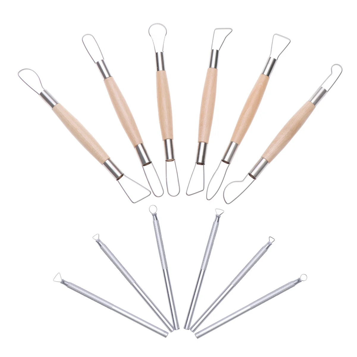

12pcs Clay Tools Practical Metal Prefessional Durable Scraper Pottery Clay Tools