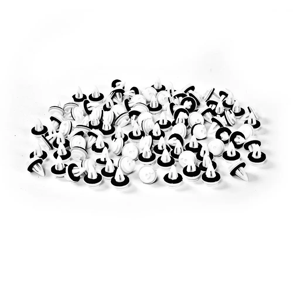 

Interior Car Panel Push pins Fender Fastener clips Rivets For BE36 E38 E39 Plastic White Replacement Accessory