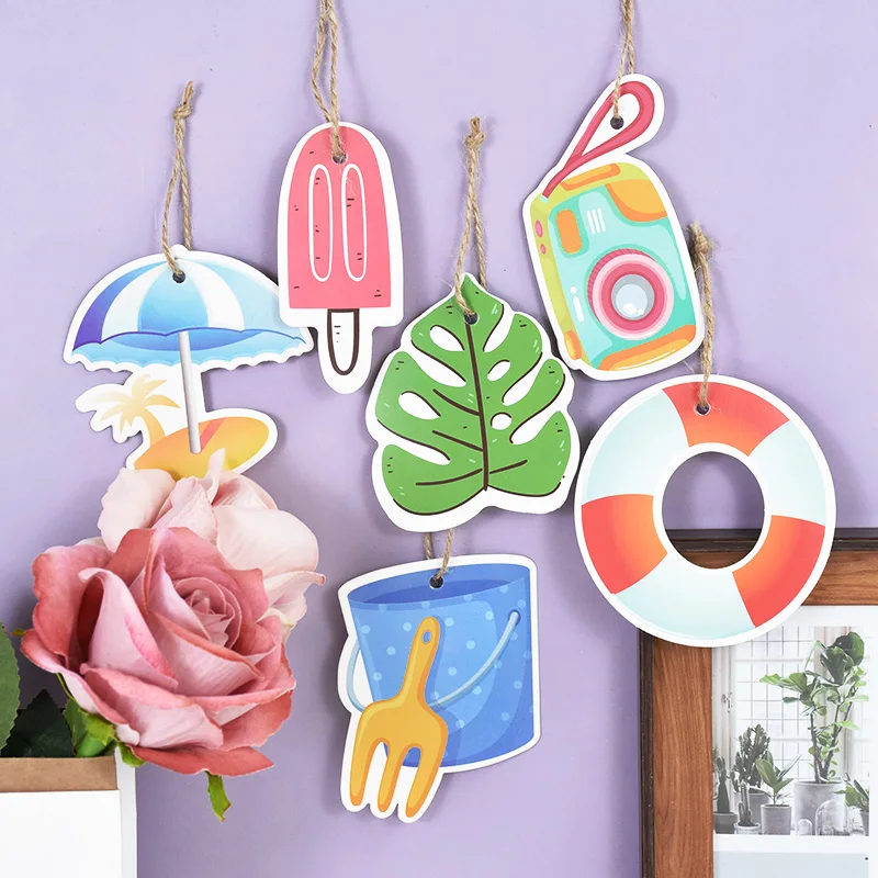 

8pcs Hawaiian Beach Hanging Pendant Kids Birthday Decoration Gifts Summer Beach Pool Party Supplies