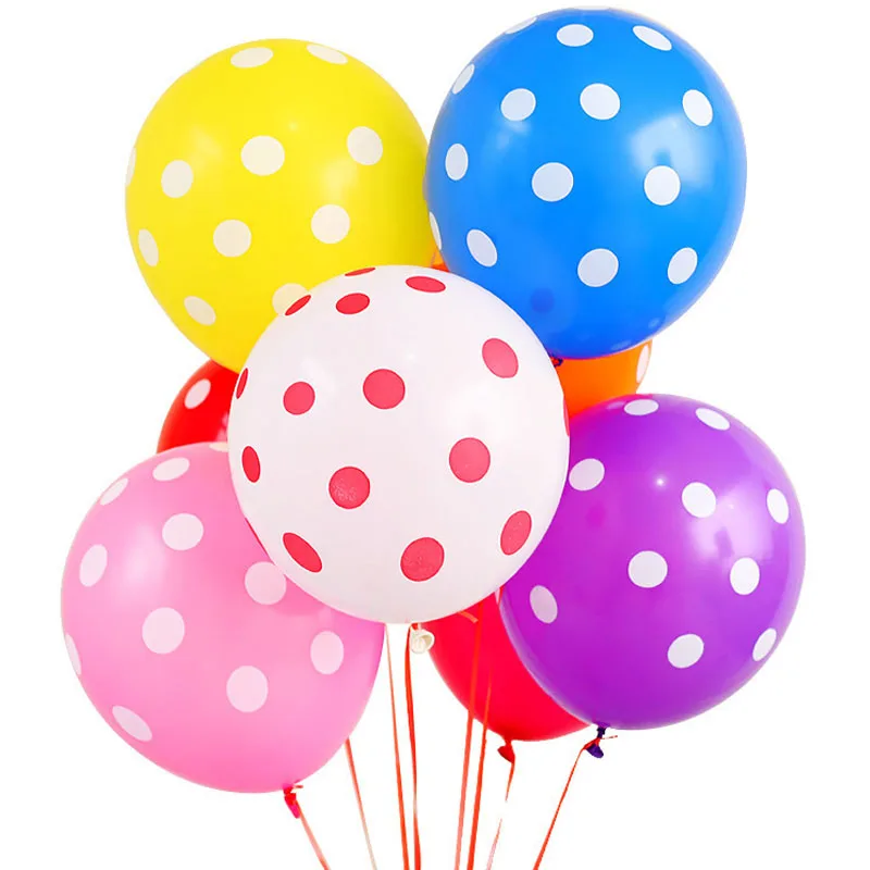 

10Pcs 12 Inch Polka Dot Latex Balloons Gypsophila Balloons Wedding Birthday Party Balloons Decoration Globos Air Balls Baloons