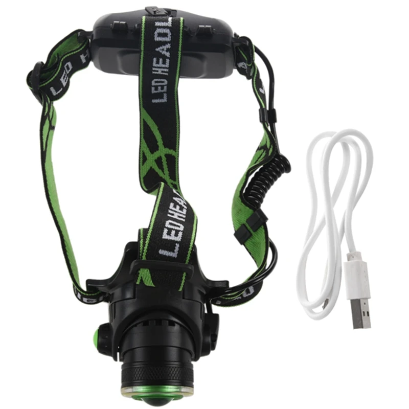 

Светодиодная лампа-налобный фонарь ELOS 10 000 лм, лампа-налобный фонарь с микро-Usb зарядным устройством, портативный фонарь, фонарик