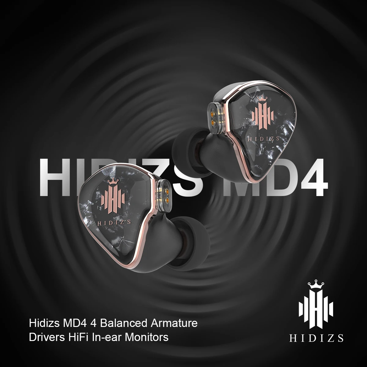 

Hidizs Mermaid MD4 HiFi In-ear Wired IEM Earphone for Iphone 12 Android Bass 4 Balanced Armature Drivers Tuning Hi Fi Monitors