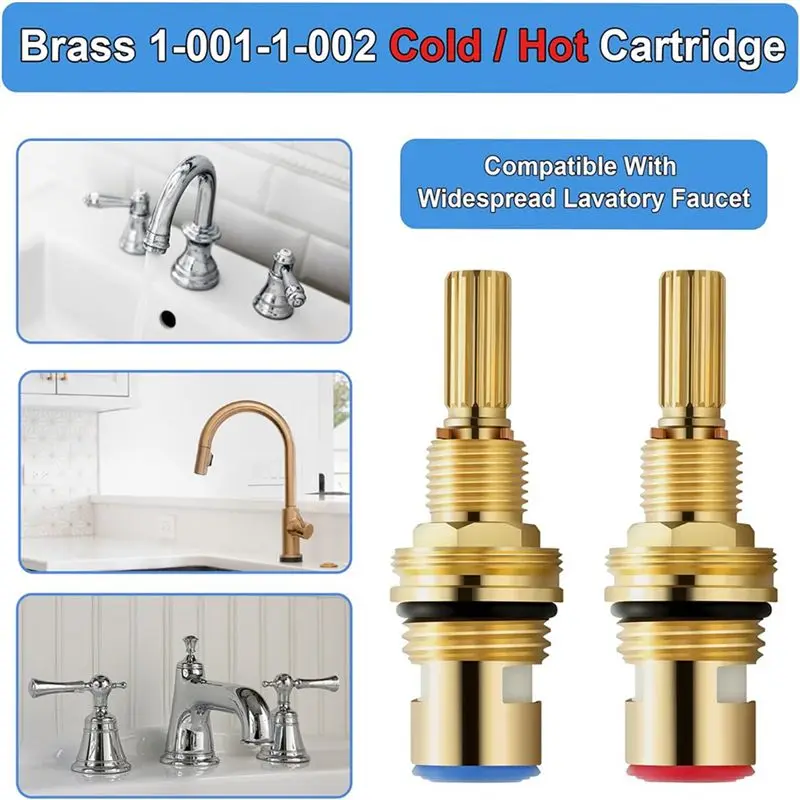 Фото Картридж для клапана THIVN-4X Brass 1-001 и 1-002, совместим с латунными смесителями Newport, прочная латунная конструкция. №2
