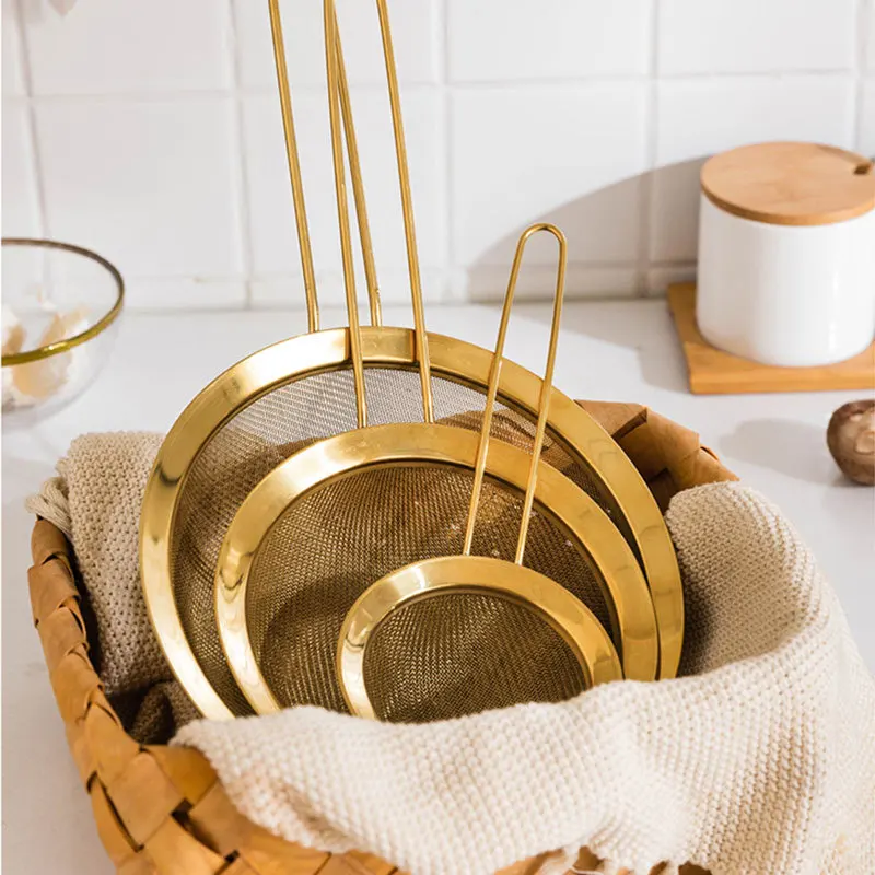 

Flour Sieve Stainless Steel Hand-held Sugar Powder Mesh Sieve Egg Filter Coffee Colander Household Kitchen Accessory Baking Tool