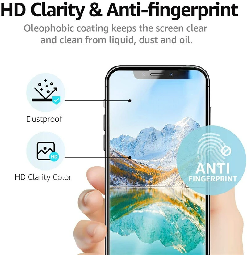 3PCS Protective Glass on For iPhone  screen protector Tempered Glass