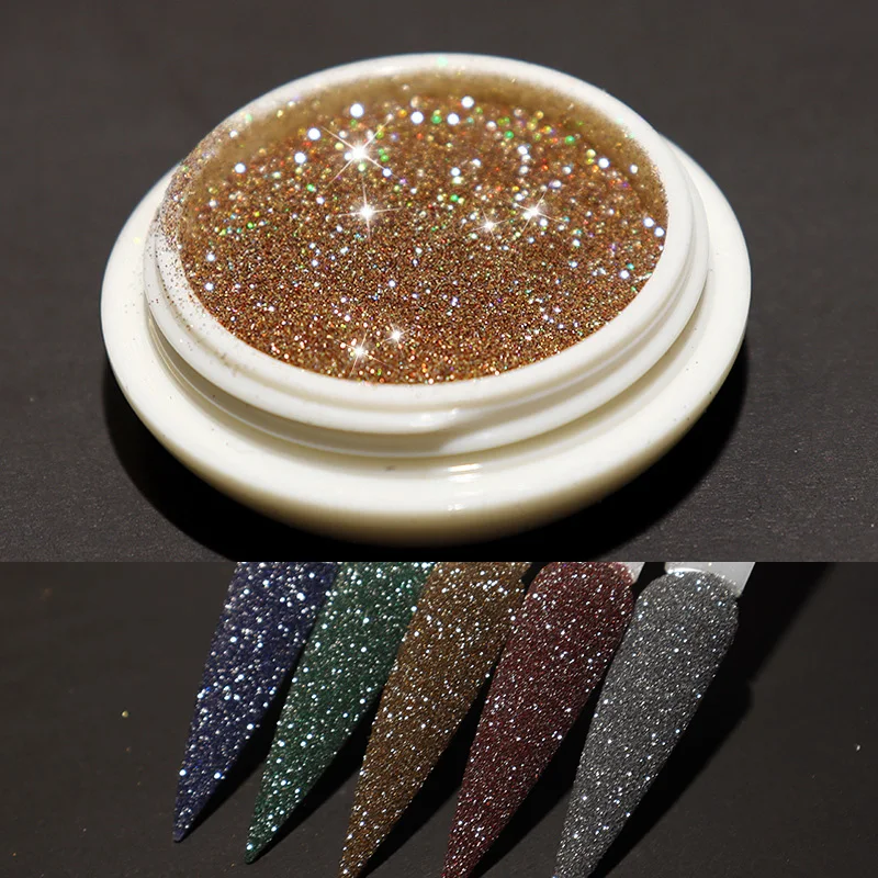 

1Box Reflective Nail Glitter Powder For Nails Iridescent Flakes Sequins Pigment Dust Sparkly Flash Disco Polish Gel Dust Chrome