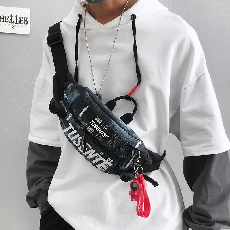 

Trendy Brand Chest Bag Men's Messenger Bag Ins Fashion Trendy Sports Waist Bag Men's Personal Leisure Shoulder Bag Men's Bag