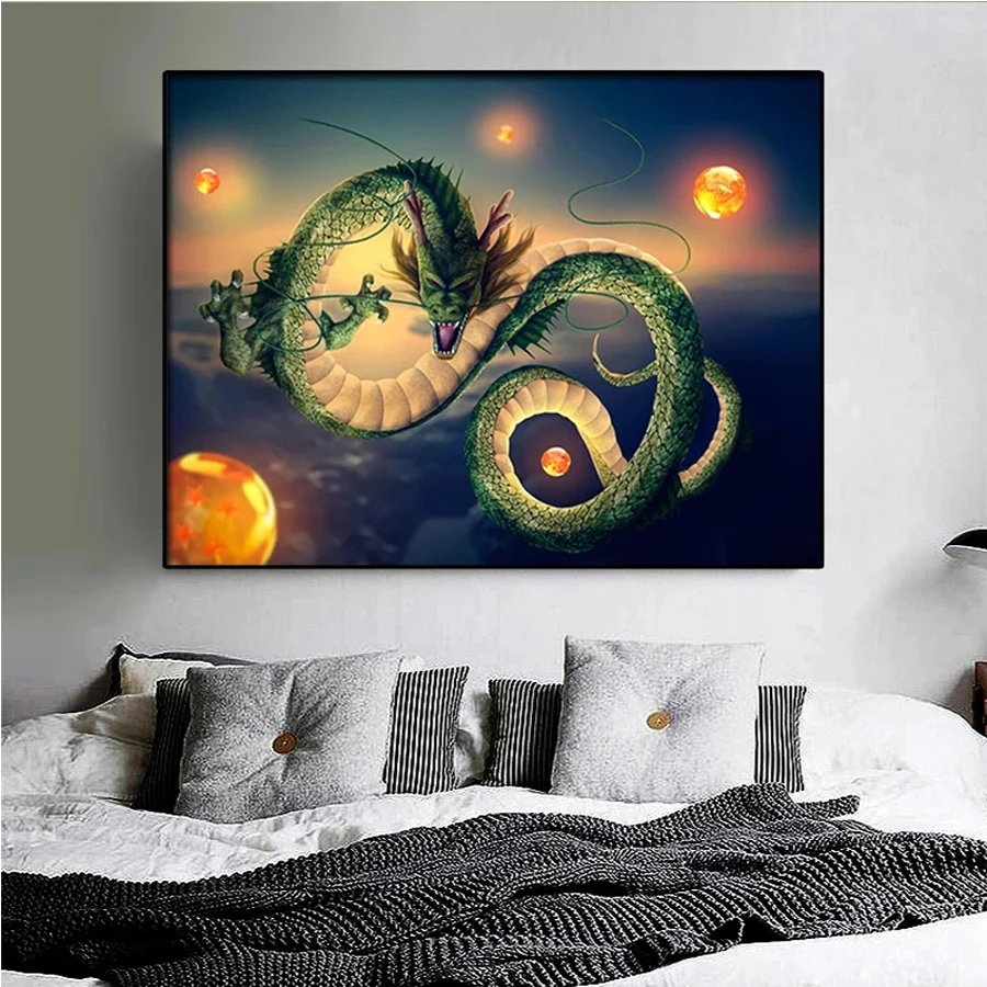 

5D DIY Diamond Painting Bandai Anime Dragon Ball Shenron Z Full Diamond Embroidery Mosaic Art Mural Home Decoration Gifts