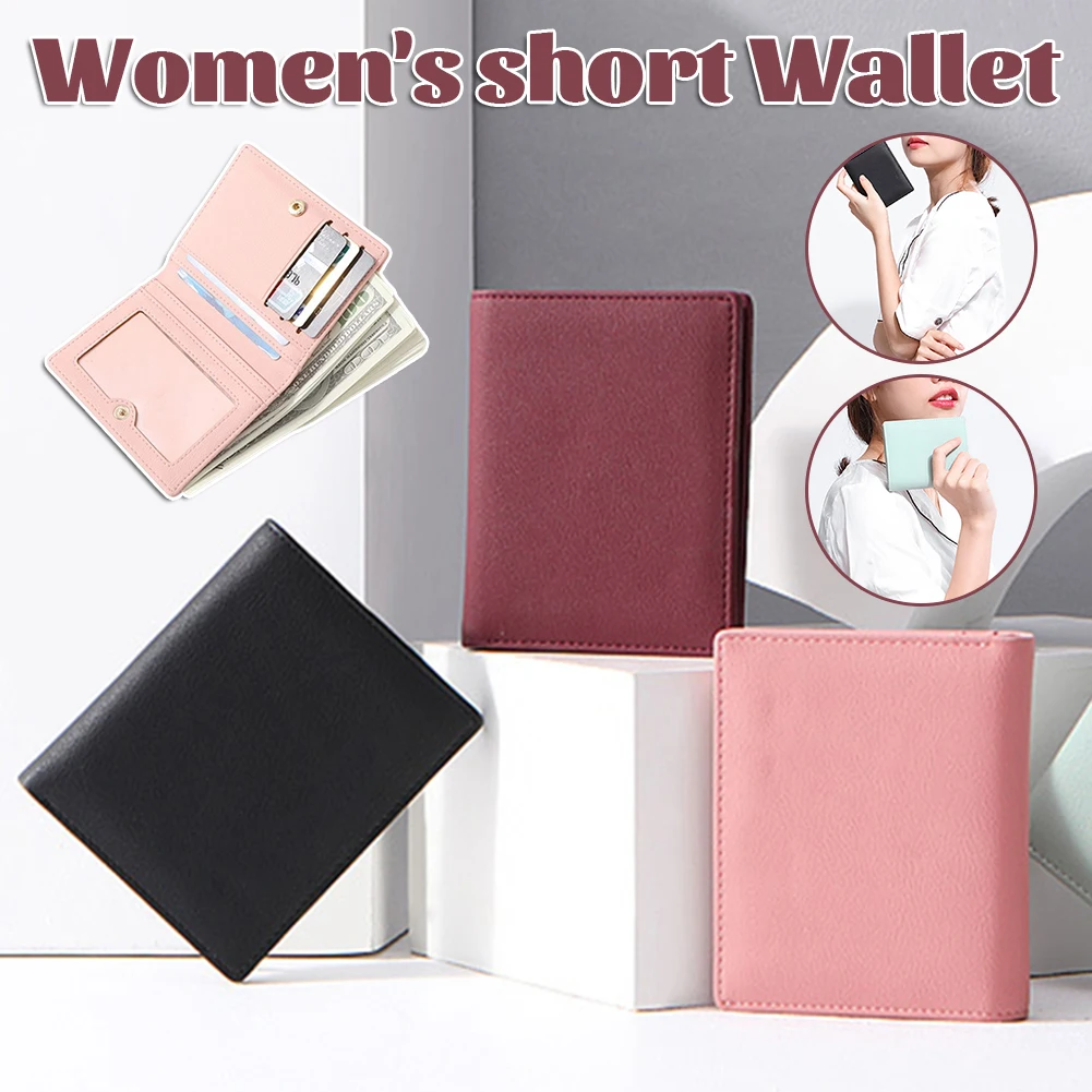 

Women's Short Black Wallet Short Zipper Wallet Multi-Card Design Suitable for Traveling 2022 New