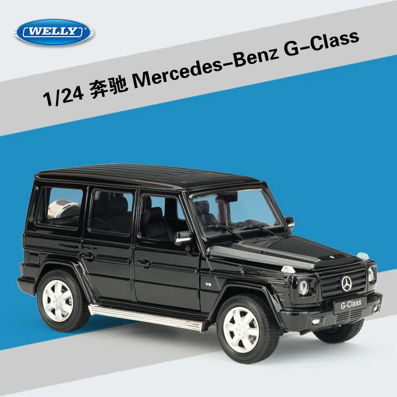 

WELLY 1:24 Mercedes-Benz 220 and G-class SUV Simulation Alloy Car Finished Model Toy Gift Diecast Model Cars for Kids 2 To 4 Y