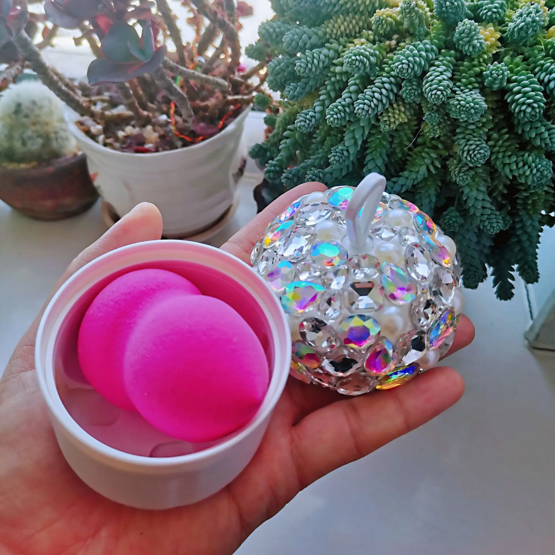 Роскошная прозрачная косметическая губка Пыленепроницаемая коробка для