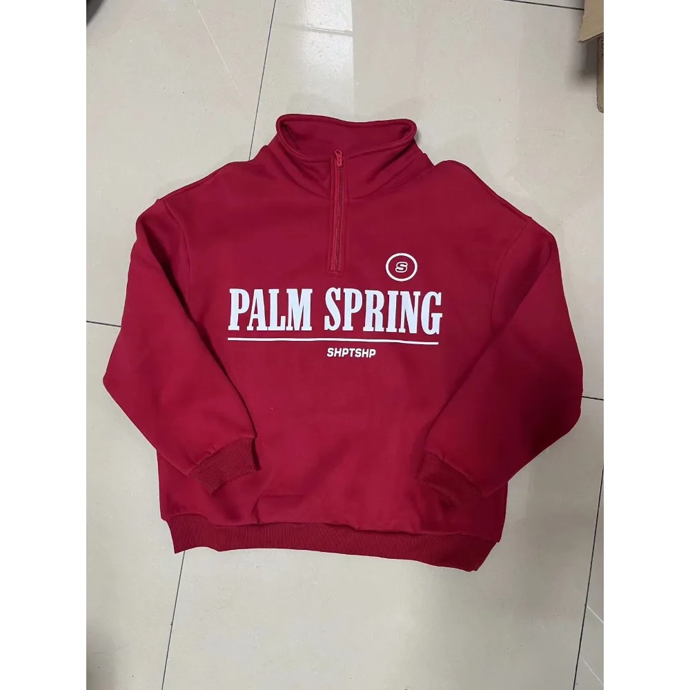 Yaminiya весенние толстовки женские с буквенным принтом толстовка красная водолазка