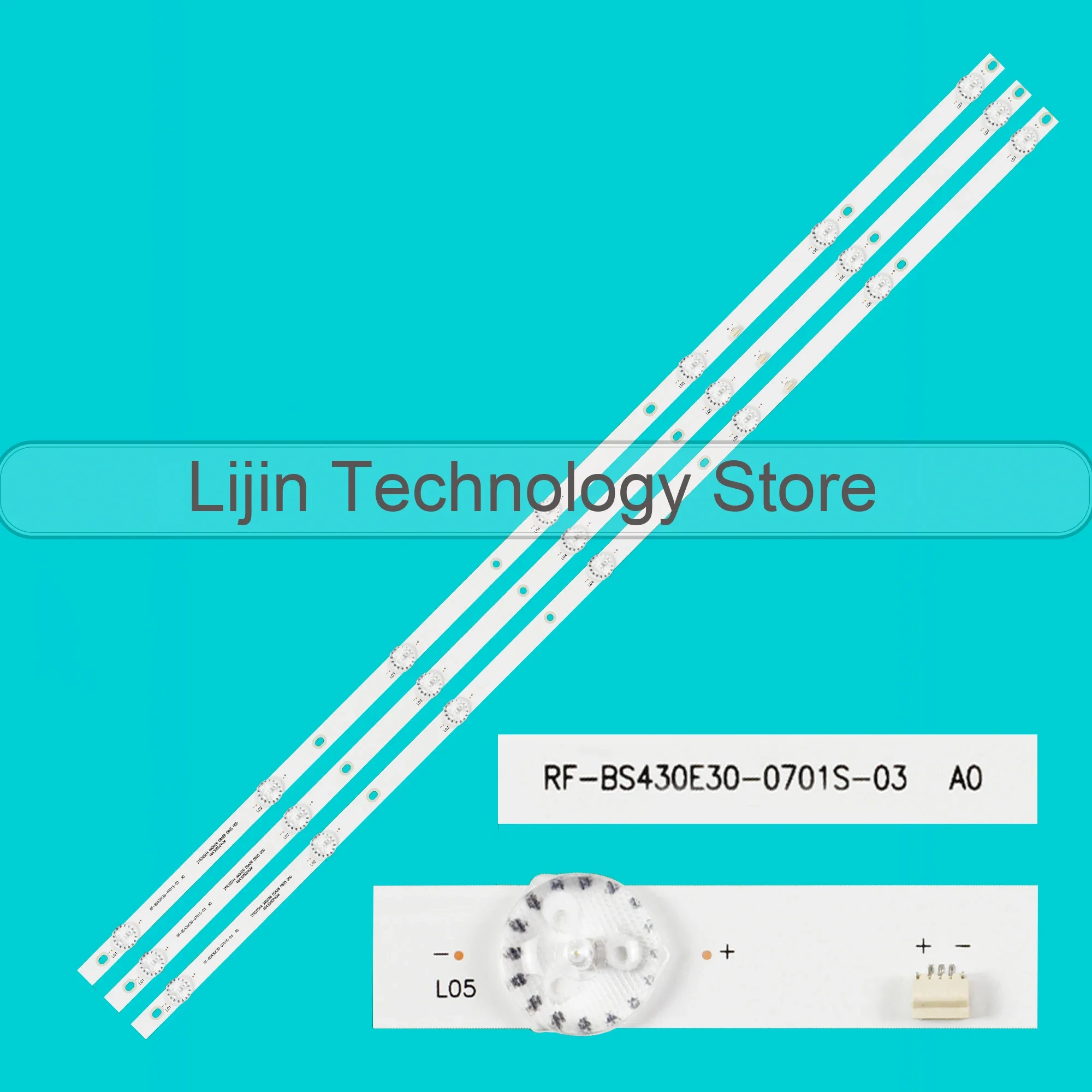 1/5/10 комплектов LED BackLight Strip для H-LED43ES5004 43M6000 43E20S SDL430FY(LD0-F65) RF-BS430E30-0701S-03 A0