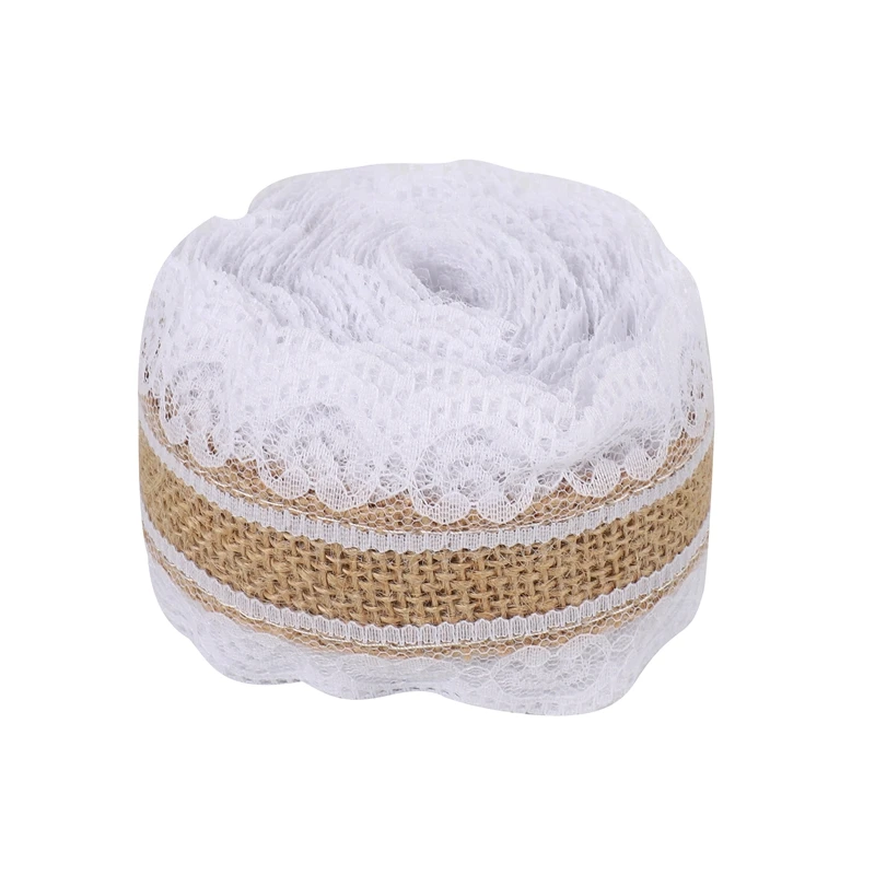 

2,5 см X 5 м гирлянда в рулоне, натуральная джутовая лента, искусственная ткань для винтажного строительства, домашний декор своими руками, Chri