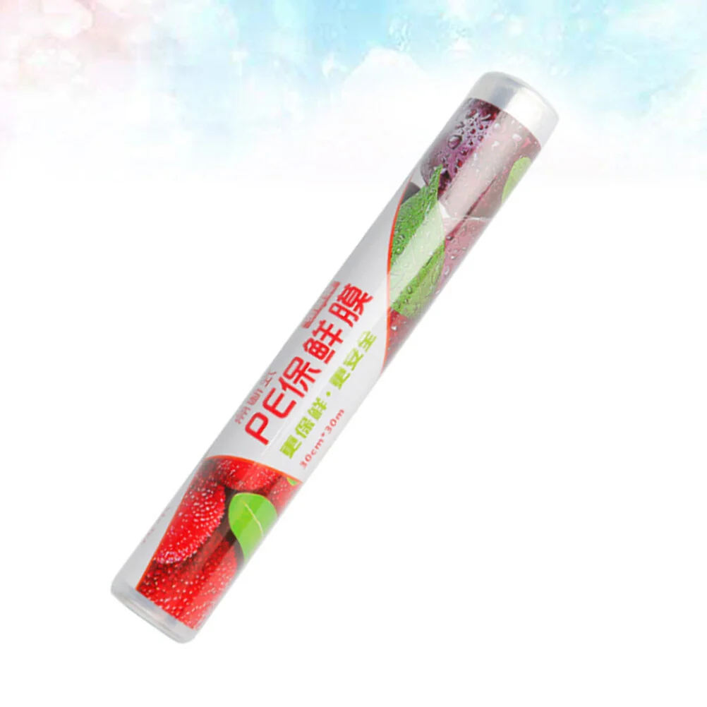 

1 Roll Transparent Clear Cling Film Kitchen Cling Wrap Supplies for Home Hotel Restaurant 30cm