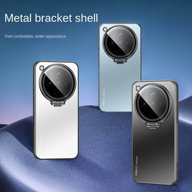 Metal Lens Camera Holder Cover for OPPO Find X8 Pro X 8 X7 Ultra X6 Ultra-thin Matte Protect Kickstand Case FindX8Pro