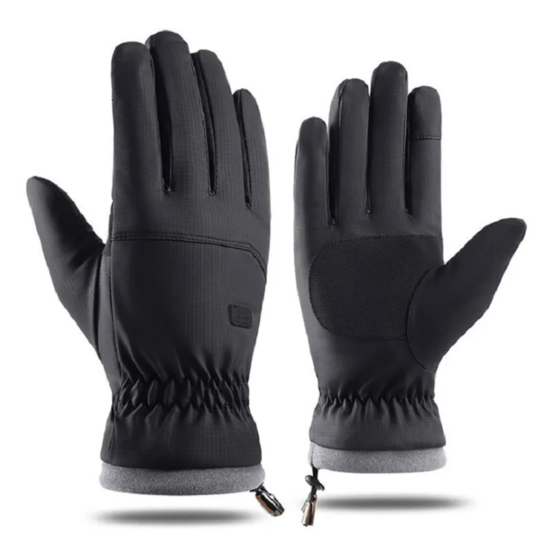 

Зимние лыжные перчатки с защитой от холода до-20 градусов мужские ветрозащитные водонепроницаемые сохраняющие тепло перчатки Нескользящие мягкие пушистые перчатки