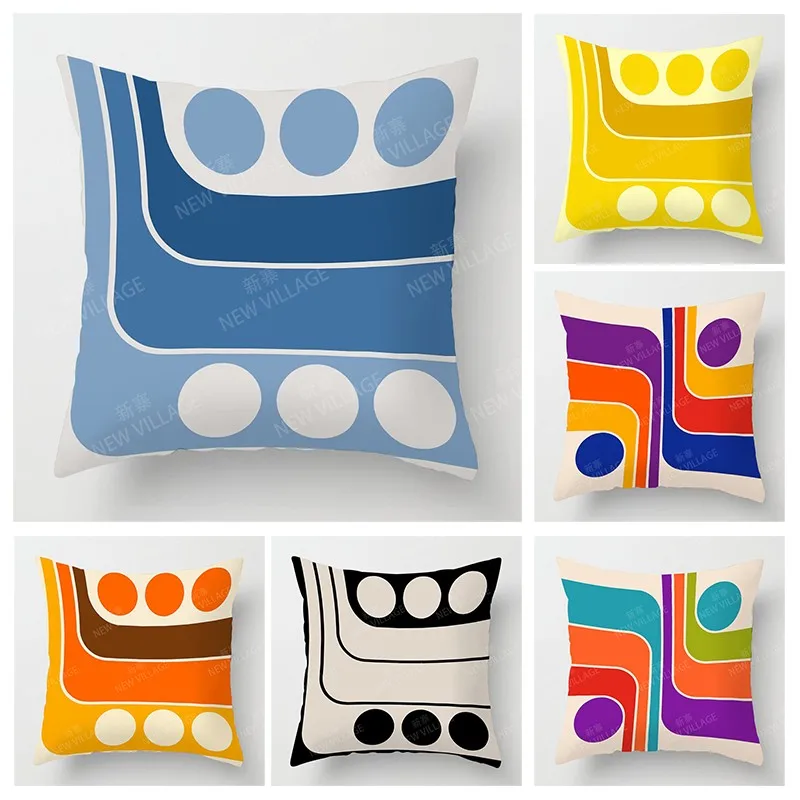

Скандинавский осенний домашний декор, Осенний чехол для диванной подушки, современный 45x45 см 45*45 50x50 60x60 см 40*40 40x40 Геометрия 60*60