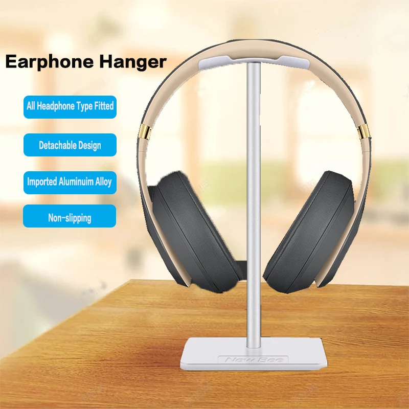 

Aluminum Alloy Head Headphone Stand Desk Display Gamer Headset Stand Rack Non-slipping TPU Earphone Hanger Earphone Accessories