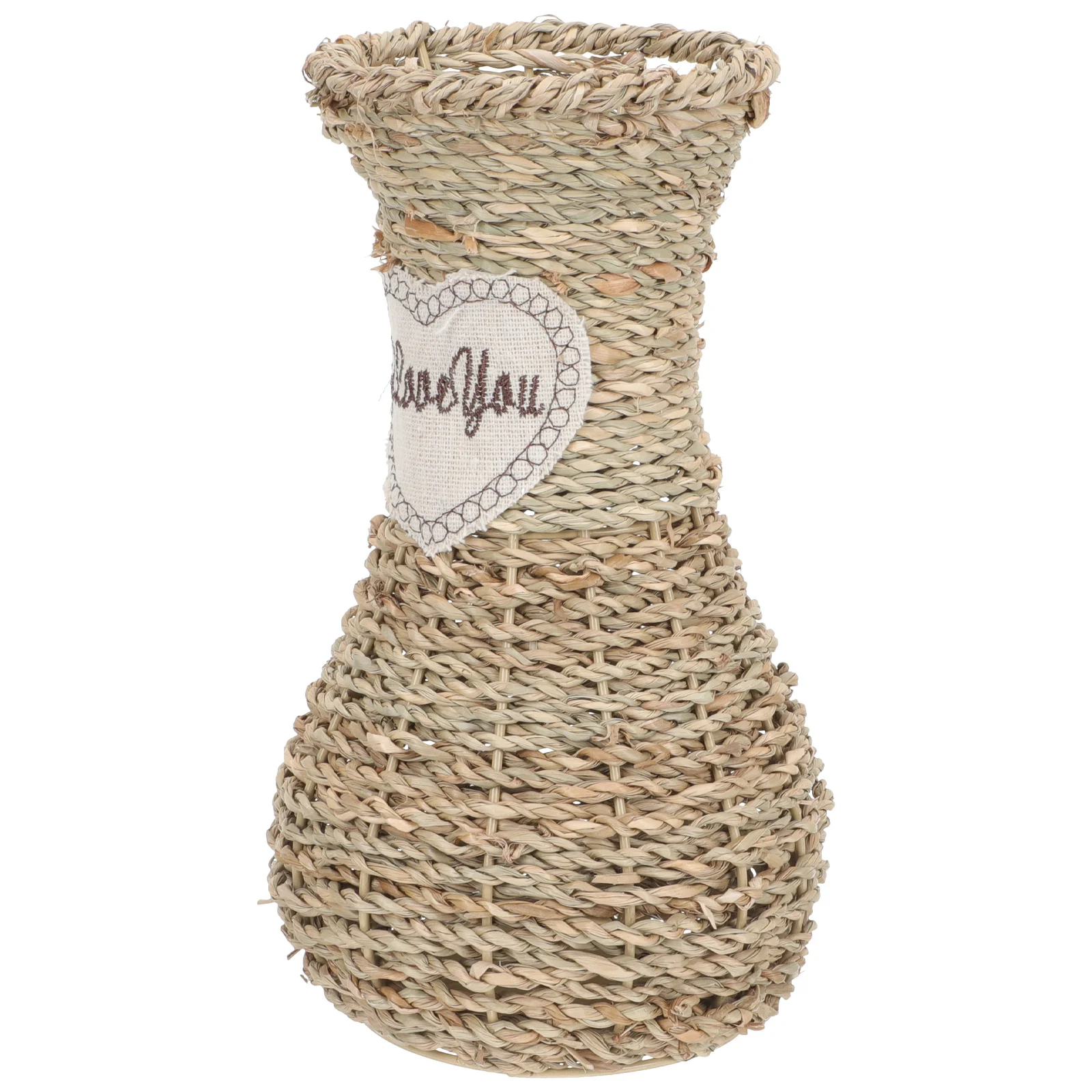 

Dry Vase Flower Planter Ornaments Weaving Dinner Table Decor Vintage Rattan Bottle Small Vases Tabletop Centerpieces