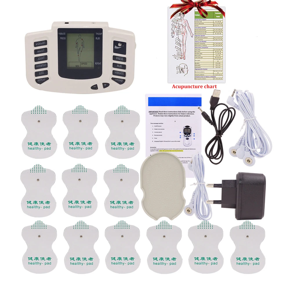 

Electric Tens Muscle Stimulator Digital Muscle Therapy Full Body Massage Relax 16pads Pulse Ems Acupuncture Health Care Machine