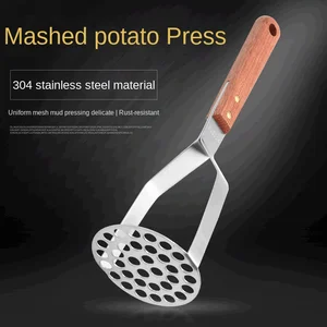 304 stainless steel potato masher manual masher garlic melon and potato masher kitchen gadget free global shipping