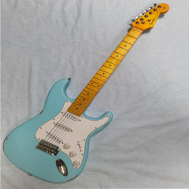 Корпус пианино небесно-голубого цвета белая защитная доска ручная работа