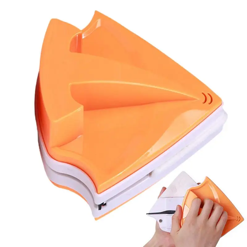 

Magnetic Window Cleaner Triangular Magnetic Squeegee For Window Cleaning With Handle Double Side Household Window Cleaner Tools