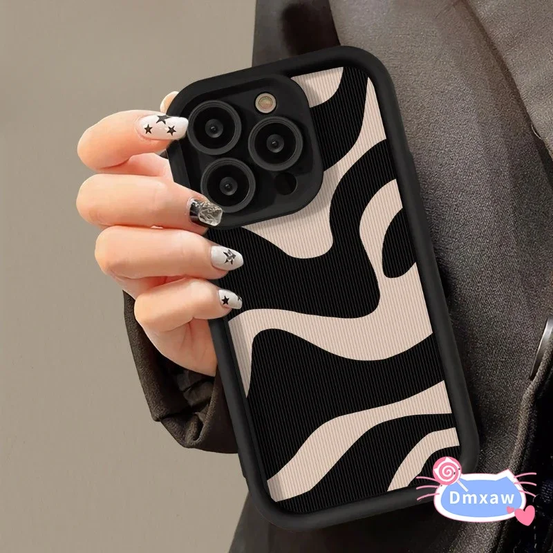 Чехол для телефона OPPO A60 4G A16E A16K F23 A98 A1 5G A95 A74 A54 A54S A16 A16S A9 A5 A1K в стиле черный белый