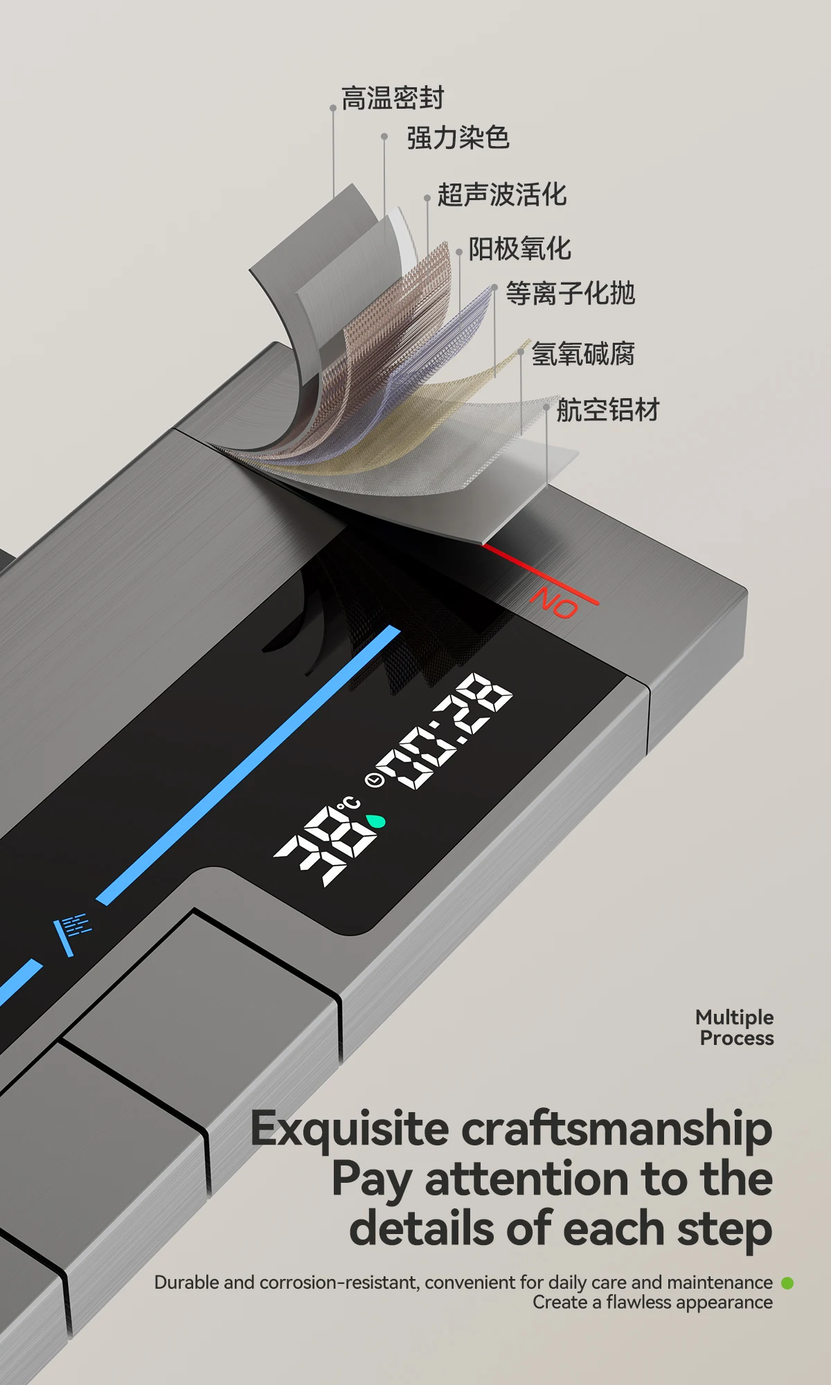 Рисунок 3 - Набор для душа из алюминия с цифровым дисплеем