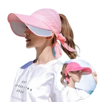 summer sun hat visor caps female scalable brim empty top baseball cap uv protection beach sun visor hats for women casquettes