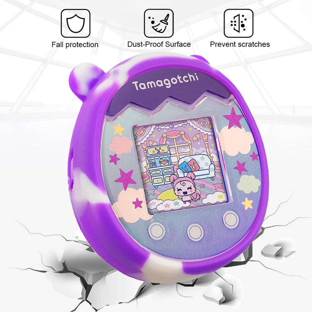 

Новый чехол для Tamagotchi Pix tomagattie Giga, защитный чехол из жидкого силикона с бесплатной подвесной веревкой для E-pet