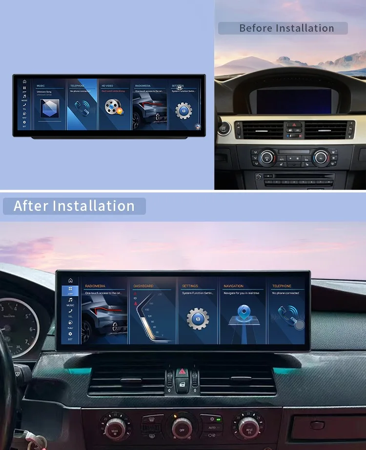 15-дюймовый 8G RAM Android 14 автомобильный DVD-плеер GPS-навигация медиа-стерео для BMW 3