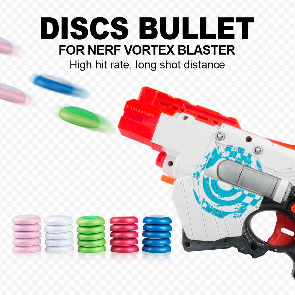 

10/20/30/40/50 Pcs Refill Round Discs Bullet For Nerf Vortex Blaster Praxis Nitron Vigilon Proton Darts for Outdoor Training