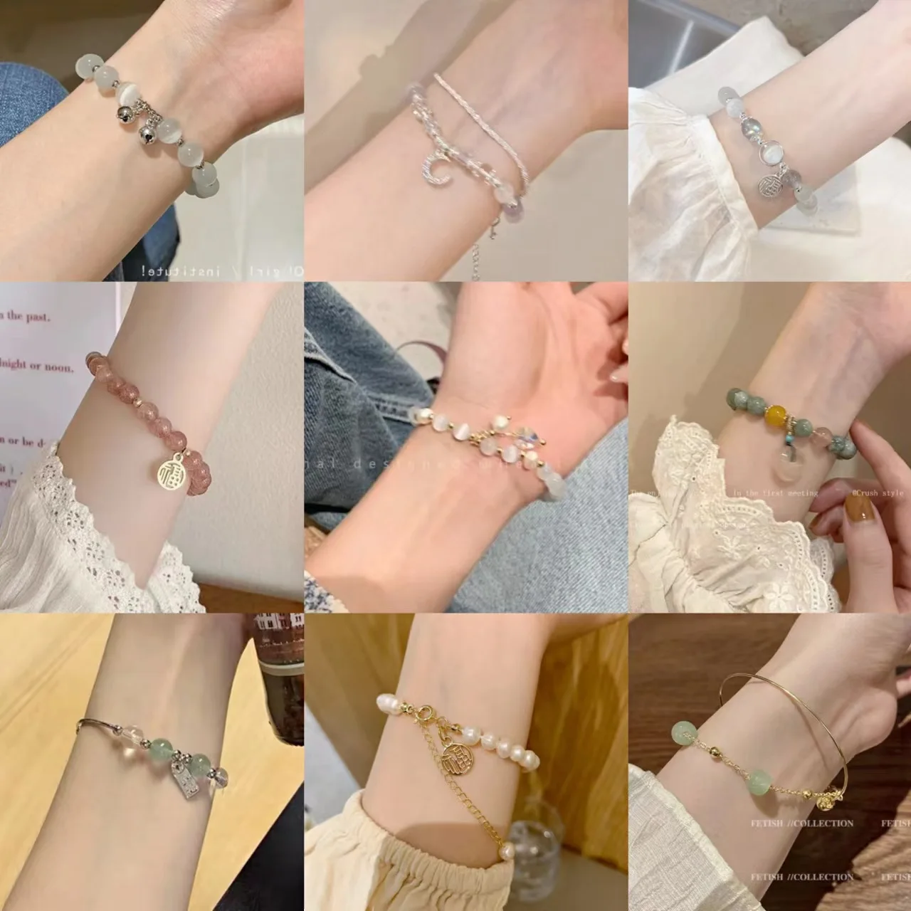 

Charm Bracelet for Women Crystal Beaded Pearl Women's Bracelet Korean Luxury Friendship Bracelets Girlfriends Jewelry Wholesale