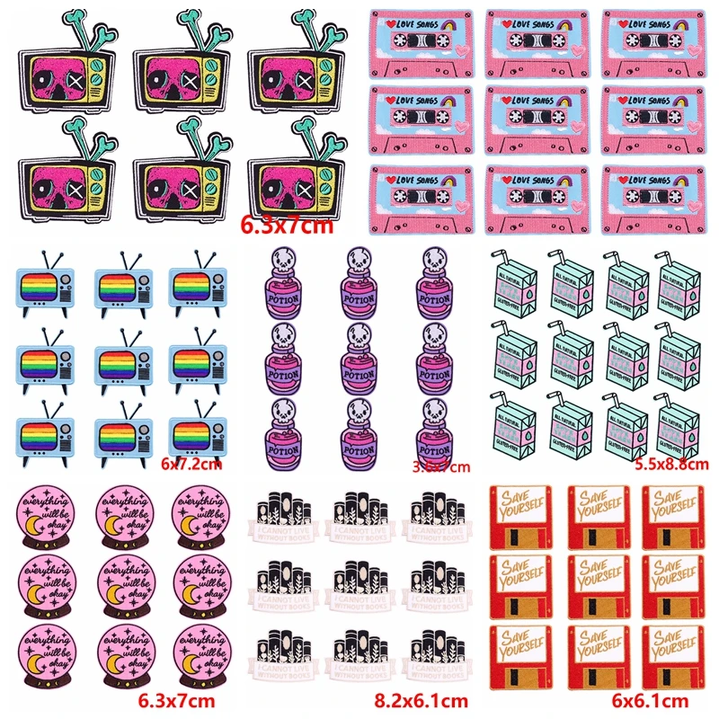 10 шт./партия, термоклейкие нашивки с надписью
