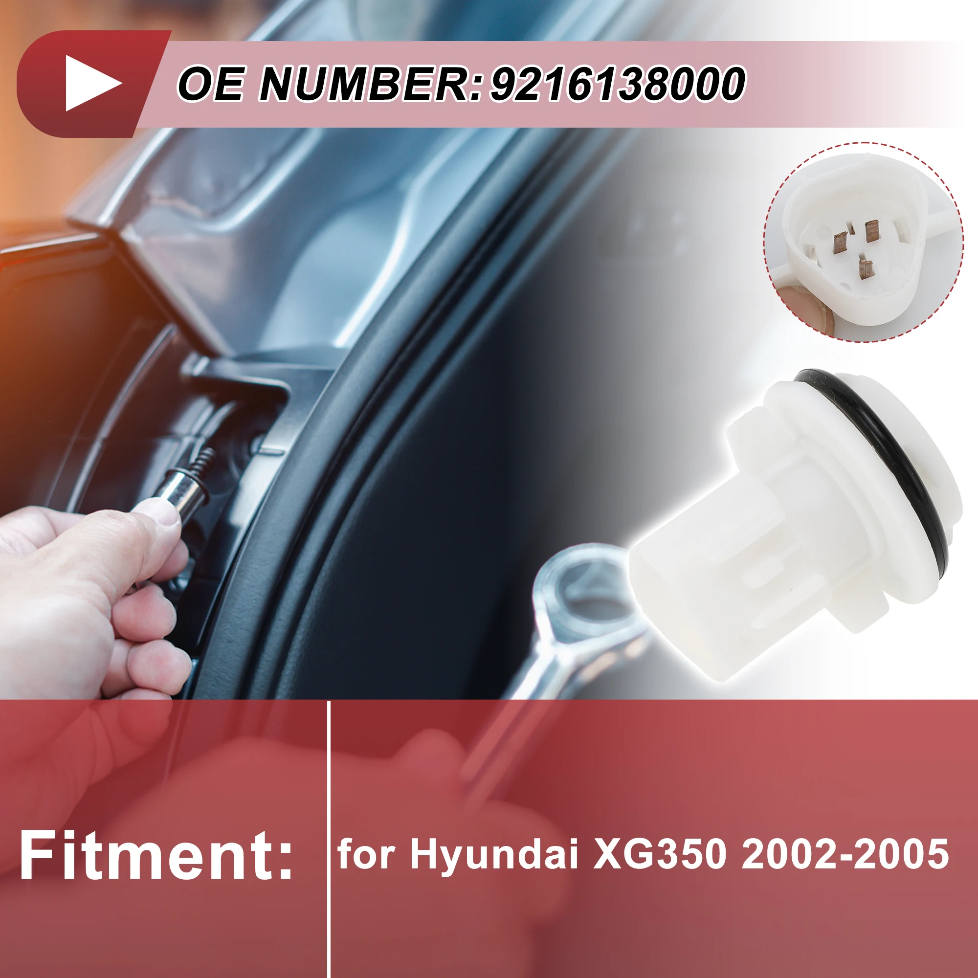 

X Autohaux 1 шт. розетка для фар для Hyundai XG350 2002-2005 No 9216138000 разъем лампы 3-контактный