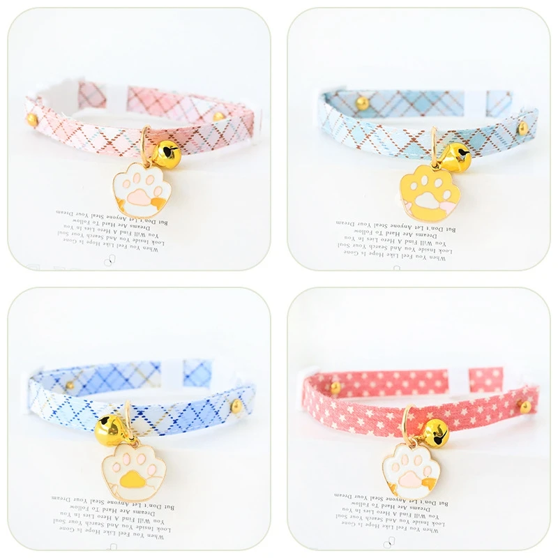 

Pet Collar Kitten Dog Bell Safety Buckle Necklace Cute Jewelry Girl Cartoon cats products for pets kitten accessories