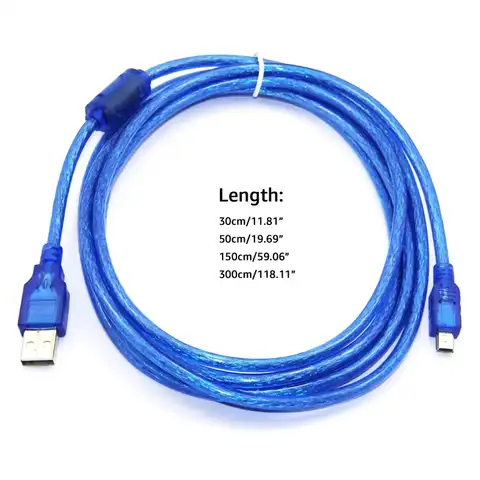 Мини 5-контактный USB-кабель, USB 2.0 тип А Папа-мини 5P папа, фольга + Плетеный экранированный 1,5 м 0,3 м 0,5 м